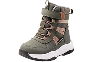 PUBOOM Kids Waterproof Hiking Boots Boys Girls Slip-Resistant Outdoor Trekking Shoes Sneakers