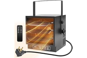 240V 4800W Electric Garage Heater, Fan-Forced Shop Heater with Digital Thermostat, Remote Control and Timer, (Not suitable fo