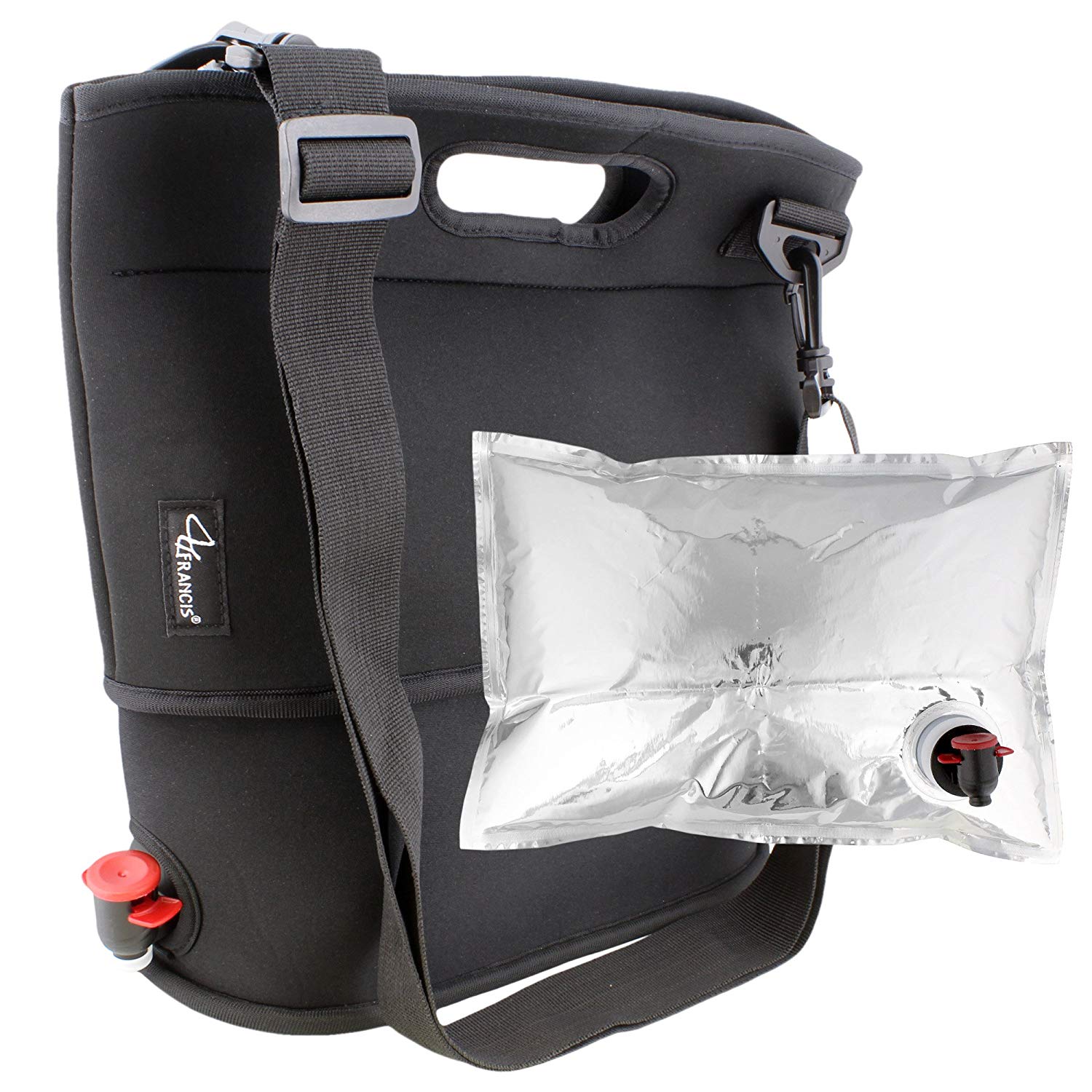 Insulated Wine Purse with Spout Box Wine Dispenser w/Disposable 3 Liter