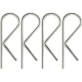 Indanpow 01004 Sway Control Pin, 5/32" x 2-7/8", Fits Trailer RV Tractor | 4-Pack; Steel R-Clip, Zinc-Plated. Fits Trailer Hitch, RV Sway Bar, Tractor Implement, Mower Deck. 5/32"x2-7/8" Clips