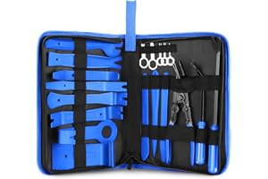 ‎DNA MOTORING TOOLS-00247 Car Trim Removal Tool Kit, Clip Plier Upholstery Remover Set for Auto Door Panel Audio Dashboard, with Storage Bag,Blue