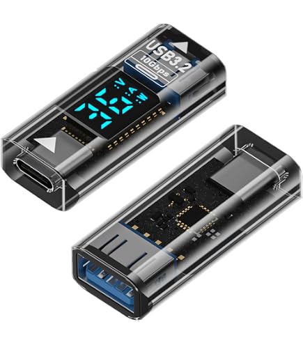 Lot De 3 Adaptateurs USB-C Intelligents Avec LED - 10Gbps/40Gbps, Charge Rapide Jusqu'à 240W