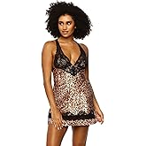 Felina Jezebel Muse Chemise | Lace Lingerie (Natural Havana, Small)