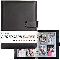 Baskiss Classeur A5 Acrylique Transparent Pour Cartes Photo Kpop - Couverture Rigide Avec Fermeture Pression, Personnalisable