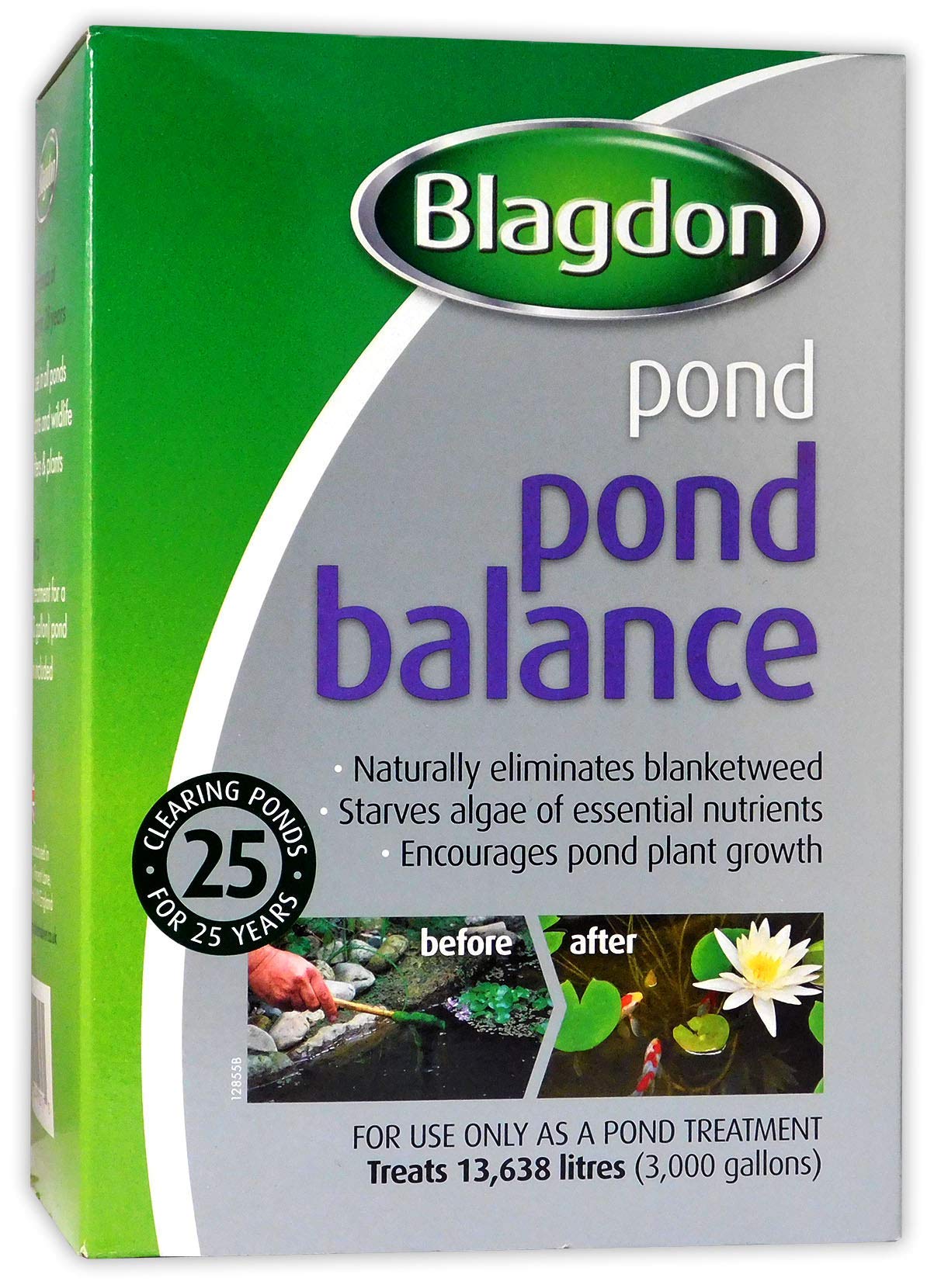 Blagdon Pond Balance, Clears Blanketweed & Algae, Encourages Plant Growth, L, 1.56kg, Treats 13,638L of Pond Water