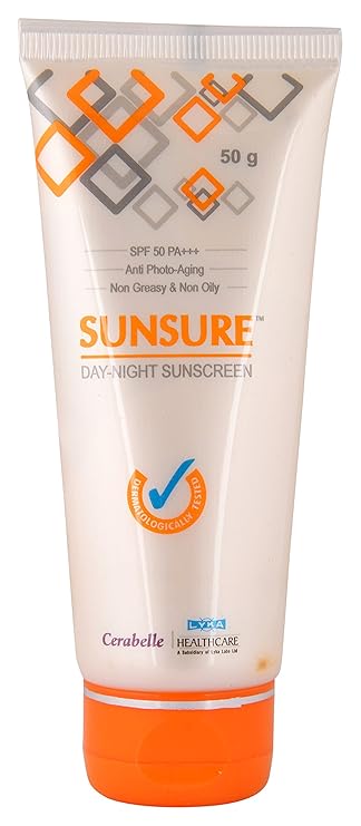SUNSURE Cerabelle Day-Night Sunscreen Gel with SPF 50 (50 Ml)