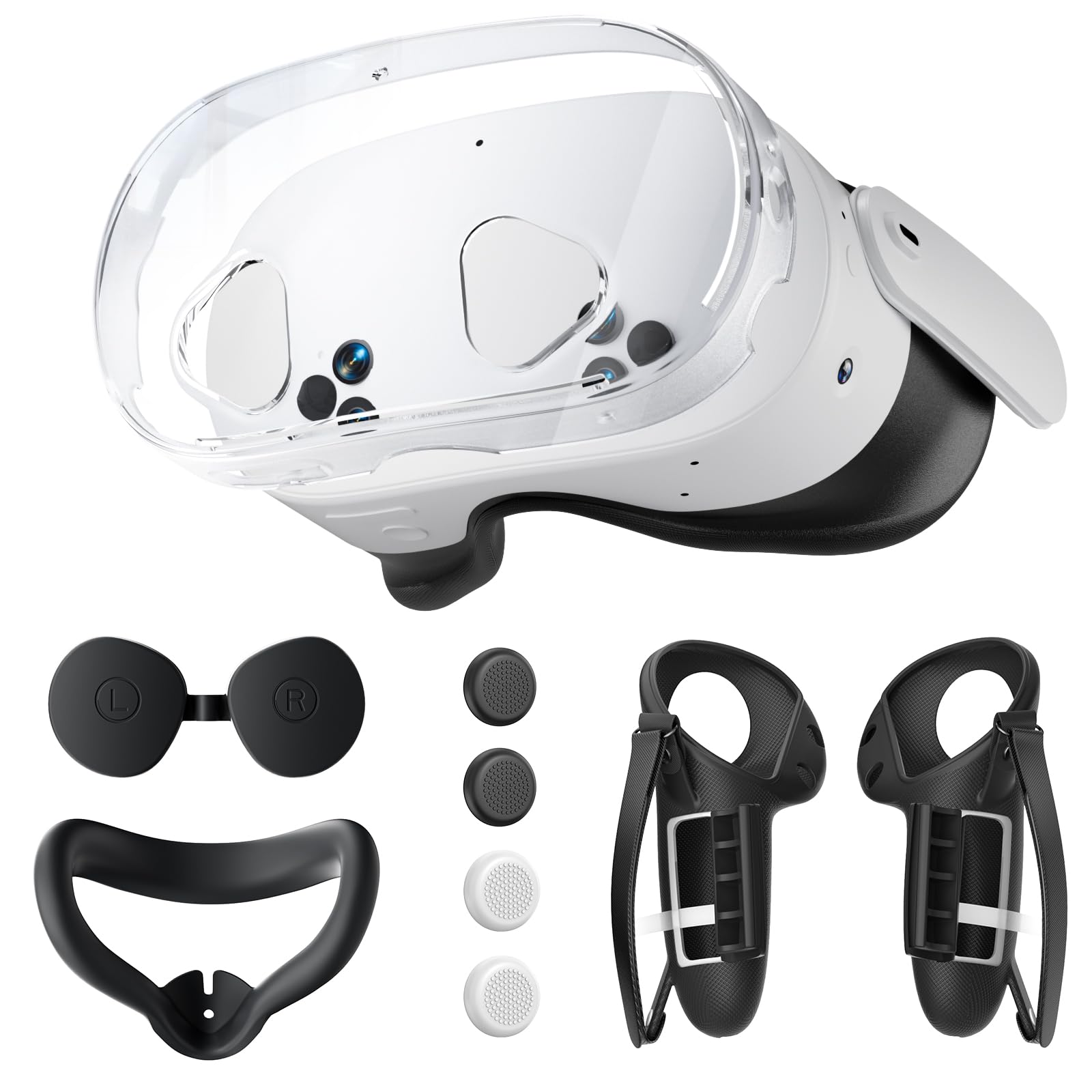 Photo 1 of Protective Case for Meta Quest 3S, TanReginal Accessories for Meta Quest 3s, Impact and Scratch-Proof Case with 1 Headset Cover, 1 Face Mask, 1 Lens Cover, 2 Controller Grip, 4 Joystick Caps