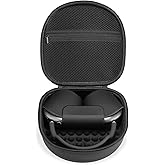 Case for Apple Airpods Max Headphones, Travel Portable Headphone Hard Case Cover Bag, Mesh Pouch with Zipper for Charger and Accessories (Black)