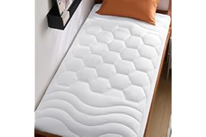 Bedsure Twin Size Mattress Pad - Soft Cooling Mattress Cover Padded, Quilted Fitted Mattress Protector with 8-21" Deep Pocket