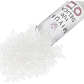 Miyuki Delica Seed Beads – Size 11/0 (1.6 mm), DB0141, Transparent Crystal, 7.2 g, Approx. 1440 Beads, Made in Japan