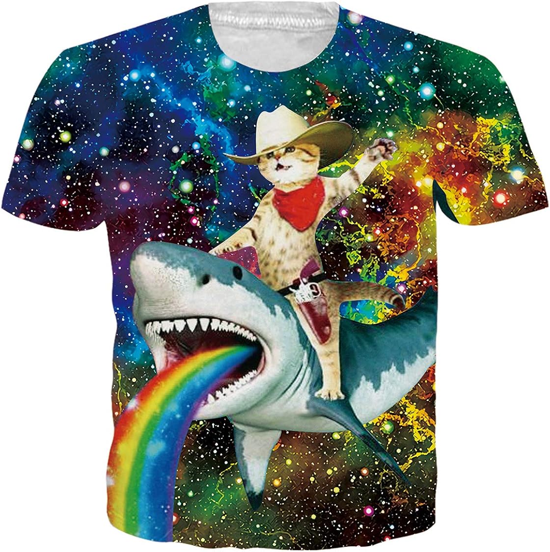 Leapparel Unisex Short Sleeve 3D Digital Printed Personalized T Shirts Tees