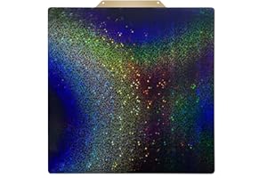 BORDSTRACT Double-Sided Build Plate, PEI Spray Coating + PEY Smooth Film Spring Steel Flexible Plate 300x300mm Without Soft M