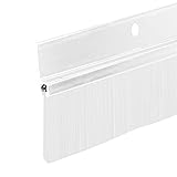 Aluminum & White Brush Door Sweep | Weatherproofing