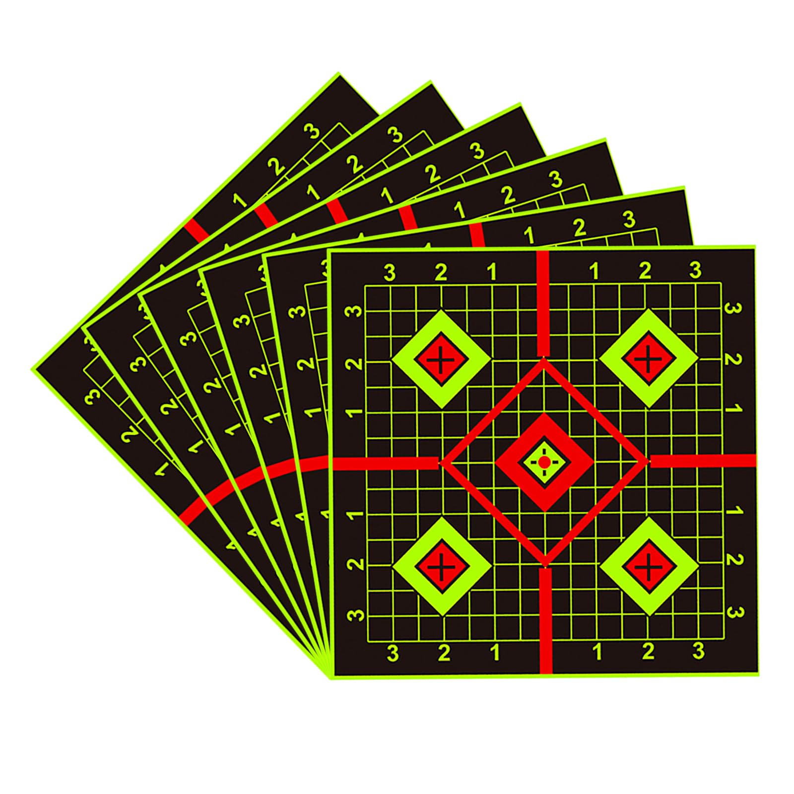 CVZQTE 6 Sheets Aiming Paper Stickers Round Practice Sticker Splatter Paper Sticker Handguns Targets Stickers