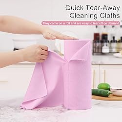 Homaxy Microfiber Cleaning Cloth Roll, 40 Pack