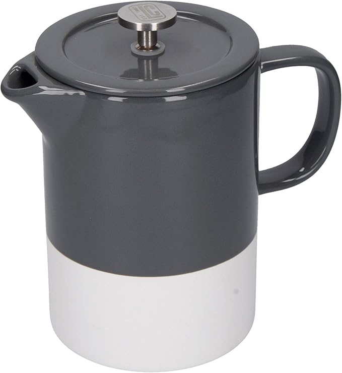 La Cafetière Barcelona French Press Coffee Maker, Ceramic, Cool Grey, 6