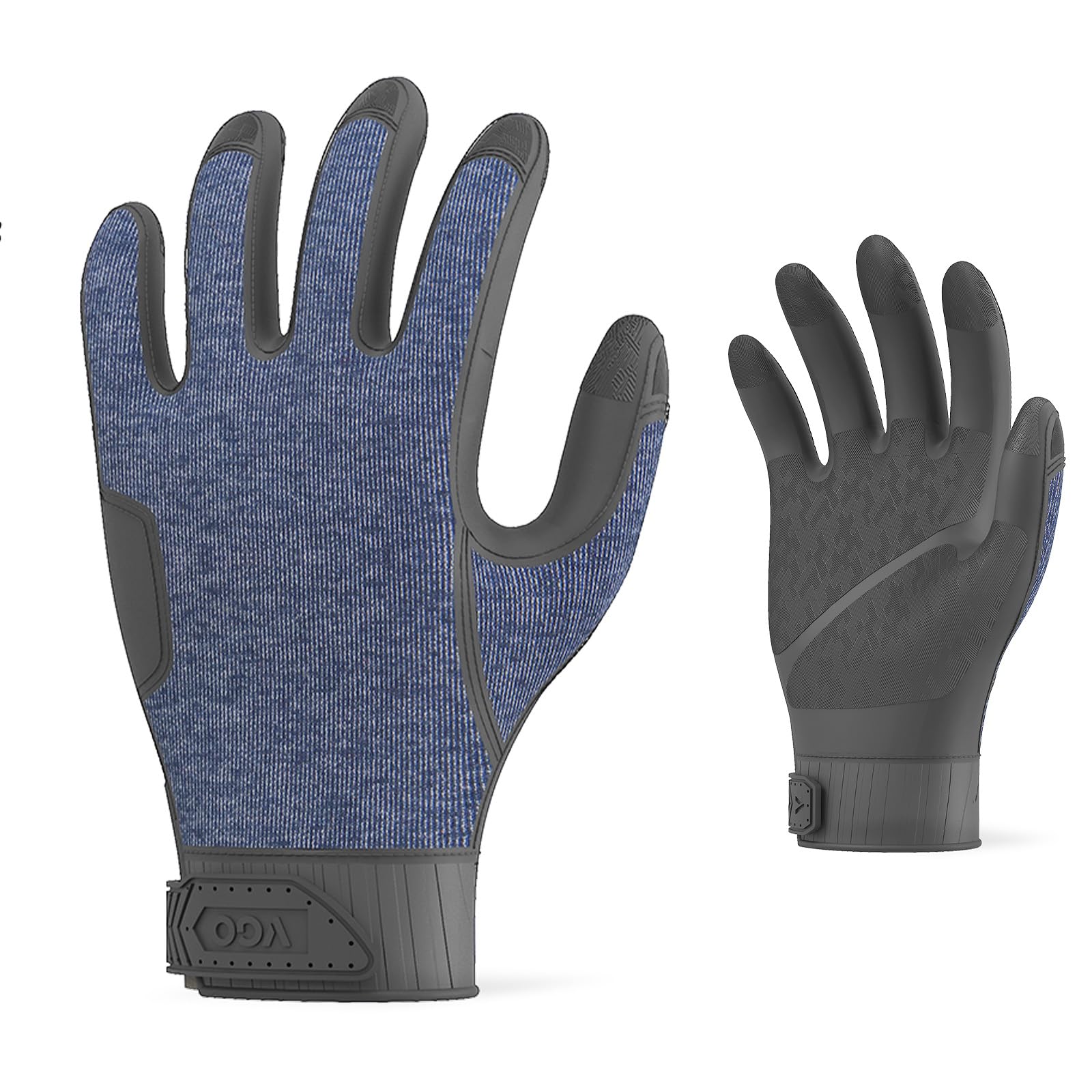 Vgo... Work Gloves Men Seamless Resistent with Waterproof Palm, Mechanics Working Gloves in TPE for Construction Rigger Trucker Warehouse Delivery, 1 pair TP1130(Grey,M)