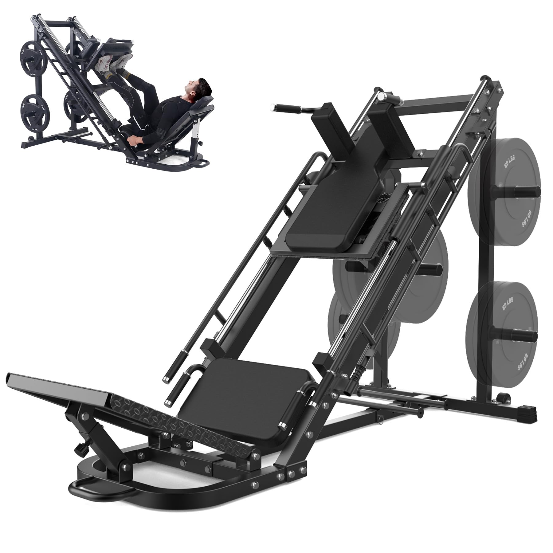 Photo 1 of GarveeLife Leg Press Hack Squat Machine, 2 in 1 Leg Press Machine for Home Gym with Linear Bearing, Specialty Hack Squat Machine with Calf Block for Full Lower Body Workout