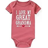 BESDEAR I Love My Great Grandma Baby Clothes Girl Boy newborn Bodysuits Great Grandmas infant outfit