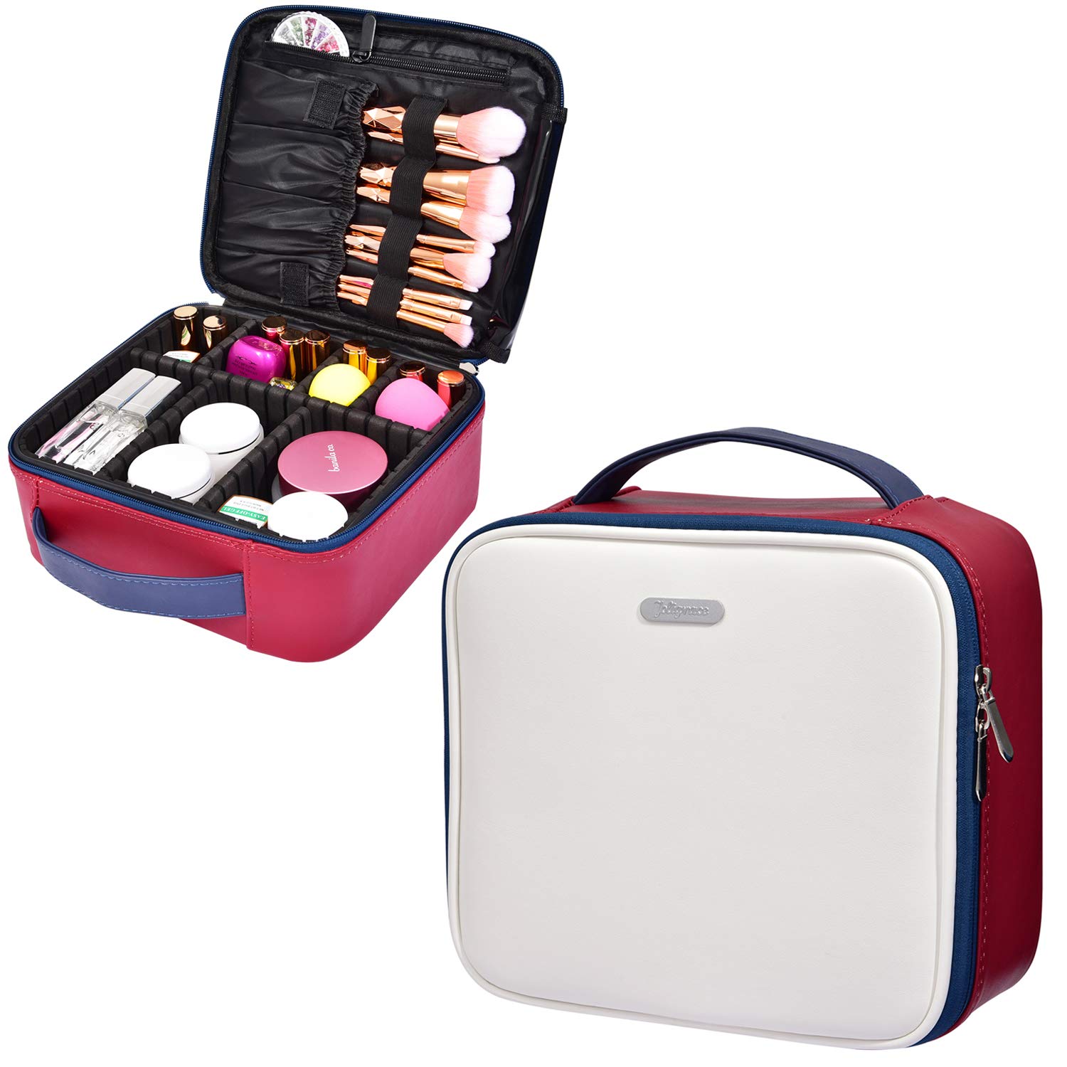 Joligrace 10.4" Cosmetic Travel Bag Makeup Case Organizer