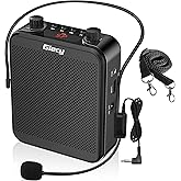 Giecy 30W Portable Voice Amplifier with Wired Microphone Headset, 2800mAh Rechargeable PA System Speaker Personal Microphone Speech Power Amplifiers Loudspeaker for Teachers/Metting/Tour Guide
