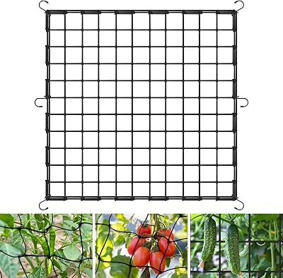 OFFCUP Elastic Trellis Net 120x120cm Garden Netting with 6 Hooks