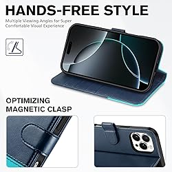 TUCCH Case Wallet for iPhone 16 Pro Max, Kickstand