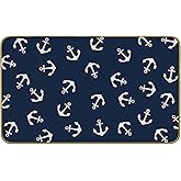Mingnei Nautical Door Mat, Boat Floor Mats for Floor Rug, Welcome Nautical Boats Ship Kitchen Home Doormat Door Mat for Front Indoor Outdoor Rug 30 x 17