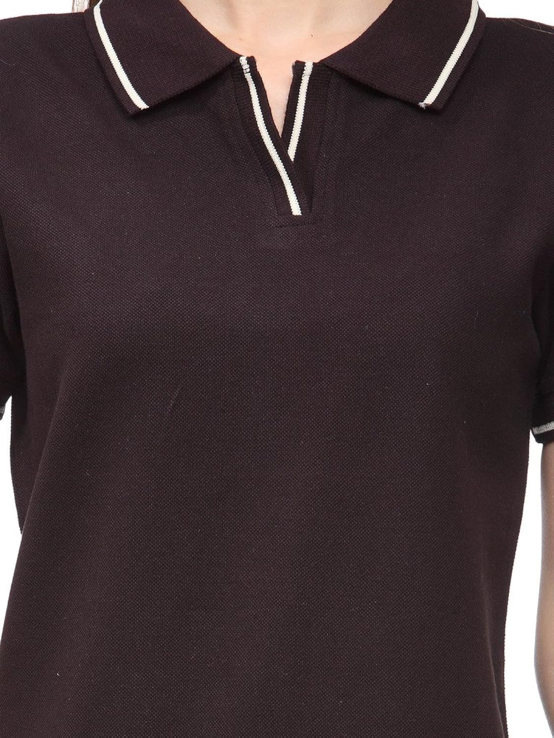 scott women's premium cotton polo t-shirt - coffee brown
