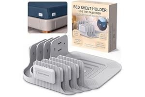Bed Sheet Holders for Corners - Snap-Lock Sheet Lock for Fitted Sheets, Sheet Holders Keep Sheets Firm & Tight - Durable ABS 