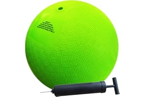 AppleRound 10-inch Playground Ball with Air Pump - Dodgeball, Handball, Kick Ball for Camps and Schools, Green