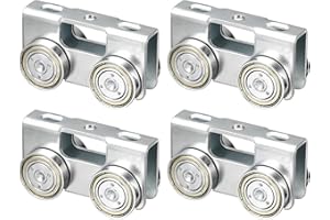 uxcell 4 Wheel Trolley Assembly, Silent Load Trolley Assembly for 1-5/8" Wide and All 1-5/8" or Taller Strut Channel, 4 Pairs