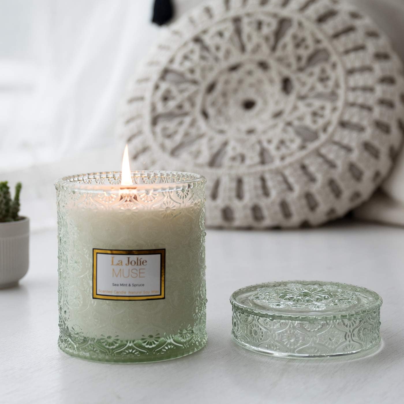 LA Jolie Muse Citrus Mint Candle - Bergamot, Yuzu, Mint, 19 oz - Image 3