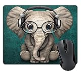 Wknoon Vintage Cute Elephant Baby Wearing Glasses