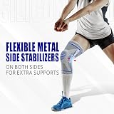 Lexniush Knee Support Brace Mens Womens Patella Gel Pads Side Stabilizers Grey M view 4