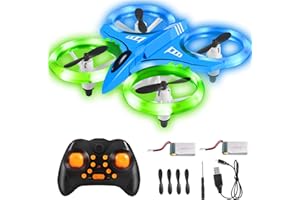 AUBNICO Mini Drone for Kids, RC Drone with LED Night Lights One Key Take Off Landing Flips - Altitude Hold, Auto Rotating, 3D Flip, Headless Mode, Small Drone Quadcopter Gift Toys for Boys Girls Indoor and Outdoor