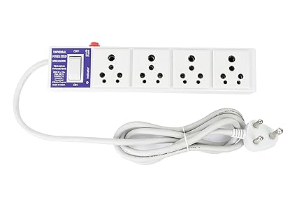MAX 15AMP Powerstrip with 4 Universal 5/15 AMP 3 PIN Socket with 2m Wire