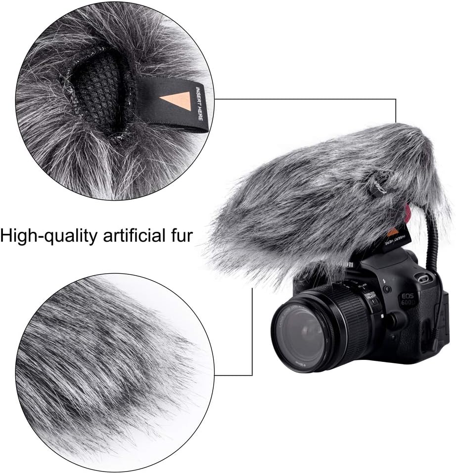 comica CVM-MF2 Outdoor Microphone Furry Windscreen Muff Professional Wind Cover Compatible with CVM-V30 LITE Shotgun Video Microphone - Image 4
