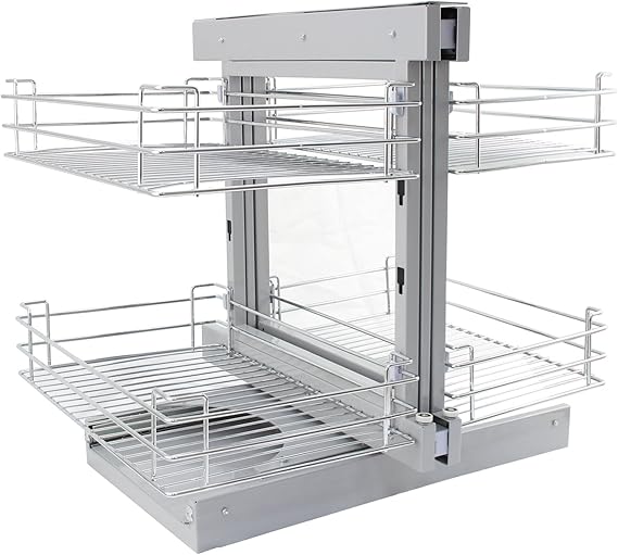 KuKoo Magic Corner Eckschrank-Korb Küchenschrank Körbe Schrankauszug