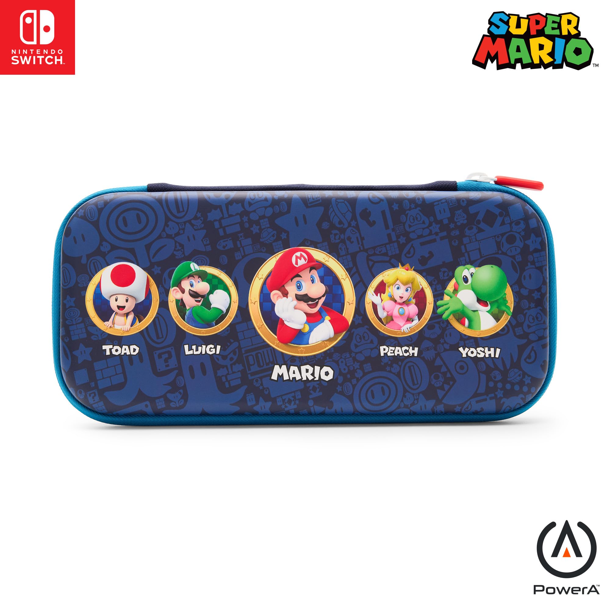 PowerA Slim Case for Nintendo Switch - OLED Model, Nintendo Switch, Nintendo Switch Lite - Mushroom Kingdom Heroes, Protective Case, Gaming Case, Console Case, Accessories, Storage, Officially licensed