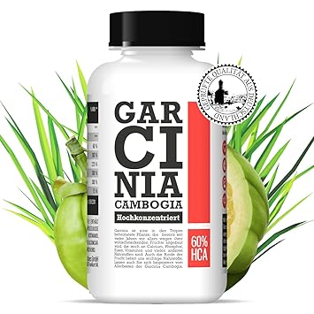 Garcinia Cambogia GC Extrakt VEGAN 60% HCA Fatburner | 90 Kapseln | 1 Monat, 30 Cent pro Tag