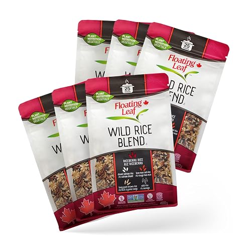Wild Rice Brown Rice Blend 6 Packs x 14 ounces Wild Rice Blend, Vegan Rice with Nutty Aroma ...
