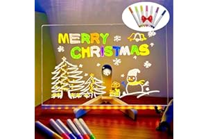 Cosmody Lumiboard LED Drawing Board, Lumi Board LED Drawing Tablet, Glow Boards for Writing with Adjustable Holder and 7 Colo