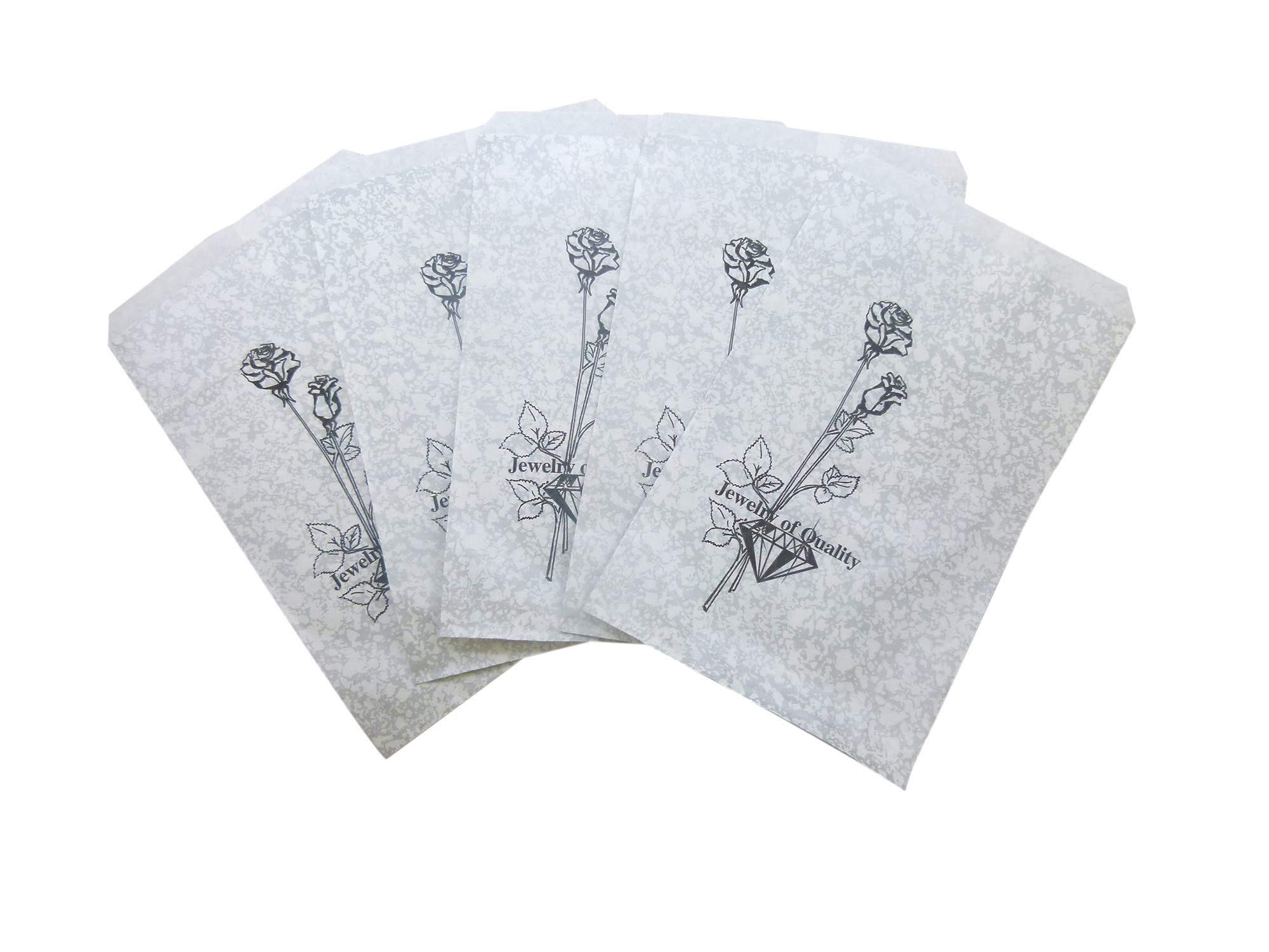 CuteBoxGoldtone Jewelry of Quality Flat Paper Gift Bags 100pcs (4" x 6") for Retail, Merchandise, Packaging, Handmade Goods, Arts and Crafts, Outdoor Events, Holidays, Weddings