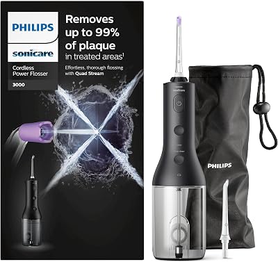 Philips Sonicare Cordless Power Flosser 3000 HX3806/33 2022 Black Quad Stream