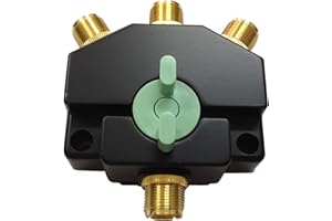 Anteenna TW-103 3 Position Coaxial Switch for 144/440MHz HAM CB or HF/VHF/UHF Radio UHF Female (SO-239) Connector Plated Golden