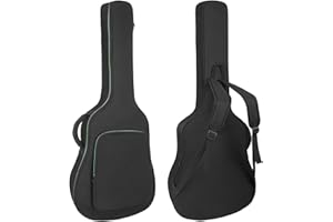 MUZTOP 39 40 41 Inch Acoustic Guitar Bag Acoustic Guitar Case, 10MM/0.4In Thick Padding Acoustic Guitar Gig Bag with Comfortable Handle and Pockets