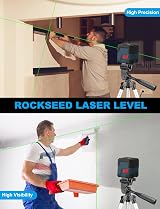 RockSeed Laser Level with Tripod Green Cross 360° Self Leveling view 5