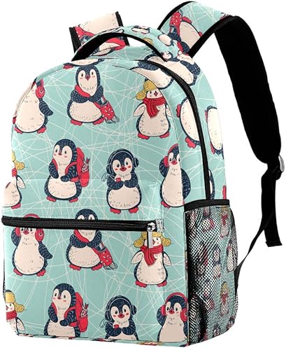 Amazon Anmumi リュックサック キッズリュック 大容量 学生 子供 動物柄 ペンギン バックパック 女の子 男の子 通学 かわいい Anmumi リュックサック