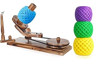 BHARTIYA HANDICRAFTS Wooden Yarn Ball Winder – Hand Crank Beechwood Swift for 8–10 oz Skeins – Rustic Wool Yarn Winder for Knitting, Crochet, Crochet Thread & Crafting (Rosewood Winder)
